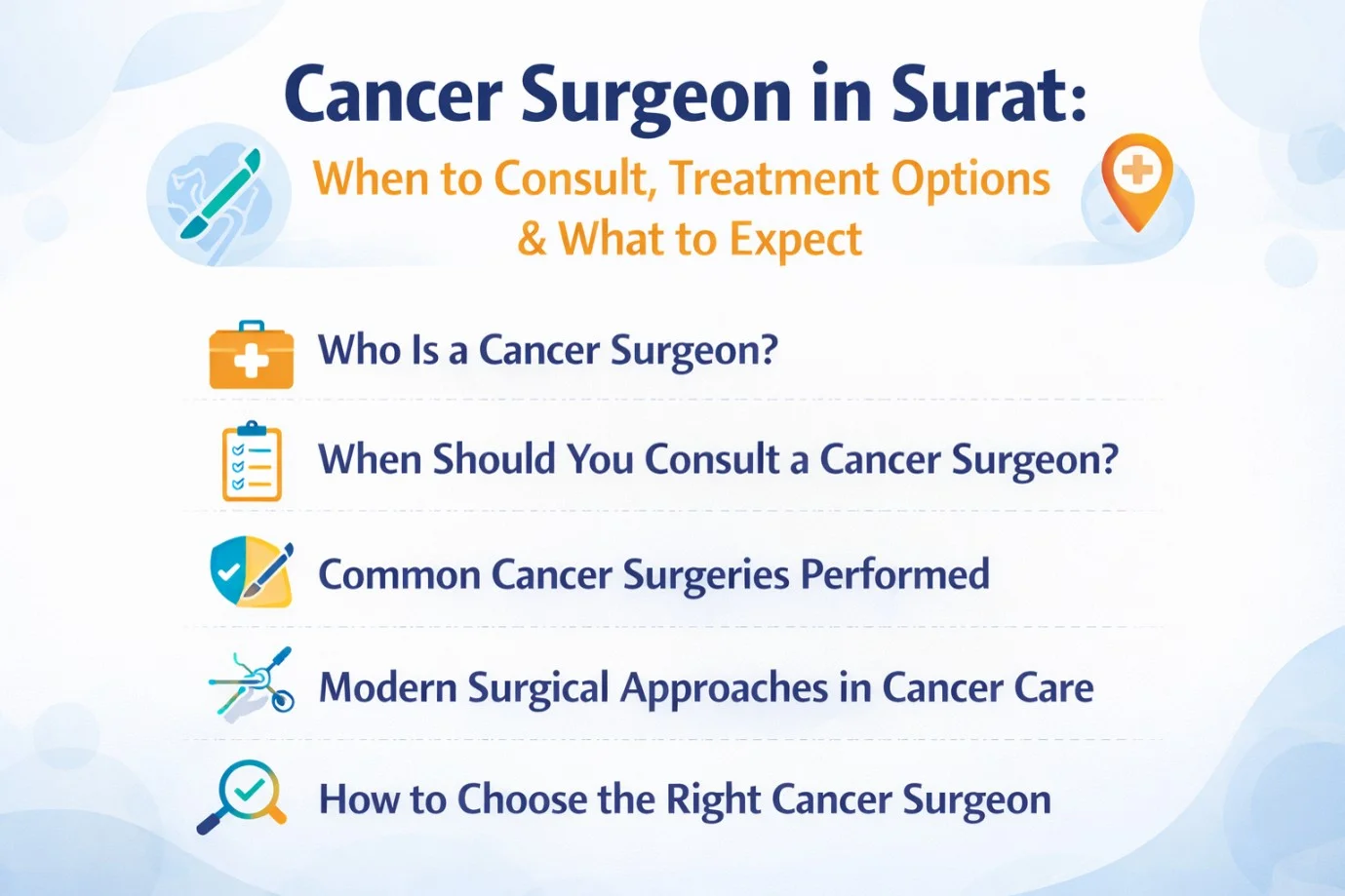 Cancer Surgeon in Surat: When to Consult, Treatment Options & What to Expect Cancer surgeon in Surat discussing treatment options with a patient
