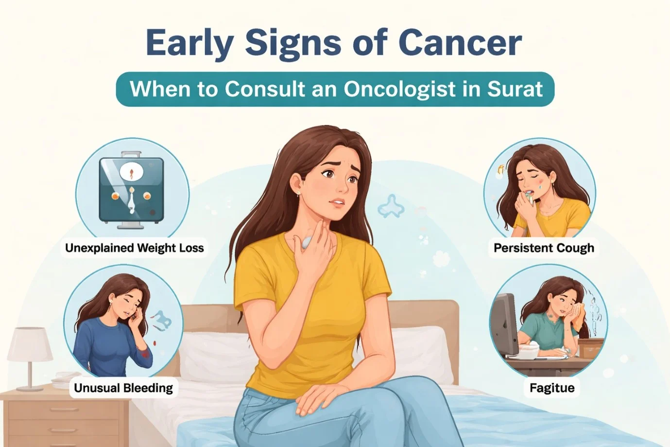 Early signs of cancer and consultation with an Oncologist in Surat